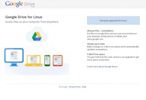 Screenshot GoogleDrive für Linux